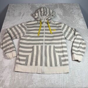 The North Face Mens Gray Striped Full Zip Lined Hoodie Size Large Athleisure